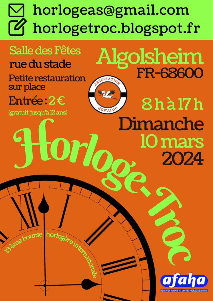 Horloge-Troc 2024, 10 mars 2024